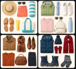 4 seasons packing graphic